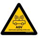"WARNING! AGV TRUCKS OPERATING IN THIS AREA!" FLOOR SIGN 300 mm