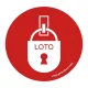 'LOTO' PADLÓ SZIMBÓLUM 300 MM