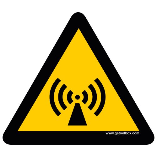 " WARNING OF NON-IONIZING RADIATION" FLOOR SIGN 300 mm