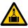 WARNING OF SUSPENDED LOADS'  floor signs 300 mm