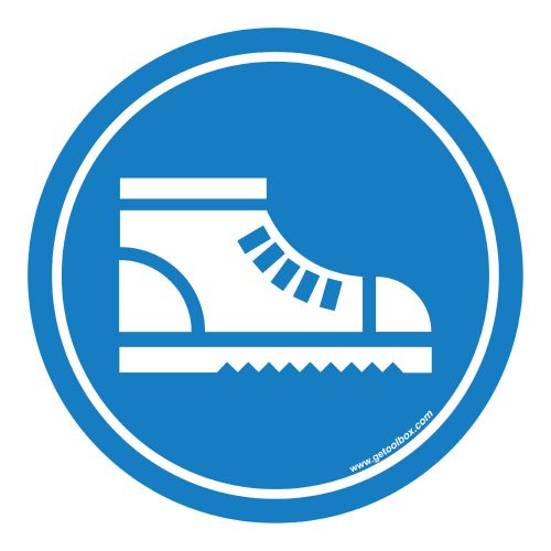 "SAFETY SHOES" FLOOR SIGN 500 mm