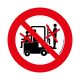TRAVELING WITH FORKLIFT IS FORBIDDEN!' FLOOR SIGN 500 mm