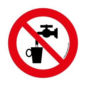 NEM IVÓVÍZ!' padló szimbólum 500 mm