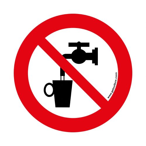 NEM IVÓVÍZ!' padló szimbólum 500 mm