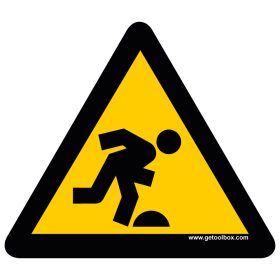 "VIGYÁZZ! BOTLÁSVESZÉLY" PADLÓ SZIMBÓLUM 