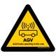 AGV TRUCKS OPERATING IN THIS AREA!' FLOOR SIGN 500 mm