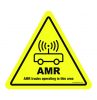 "WARNING! AMR TRUCKS OPERATING IN THIS AREA!' FLOOR SIGN 300 mm