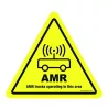 "WARNING! AMR TRUCKS OPERATING IN THIS AREA!' FLOOR SIGN 300 mm