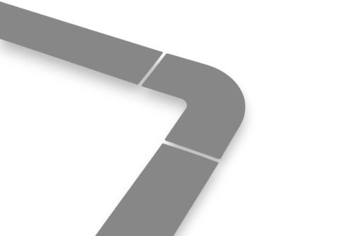 GEToolbox® Sarokelem GET padlójelölő szalaghoz 50 mm SZÜRKE