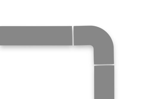 GEToolbox® Sarokelem GET padlójelölő szalaghoz 50 mm SZÜRKE