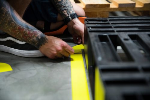 GEToolbox® Sarokelem GET padlójelölő szalaghoz 50 mm SZÜRKE