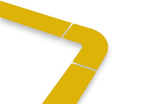 GEToolbox® Sarokelem GET padlójelölő szalaghoz 50 mm TRAFFIC SÁRGA