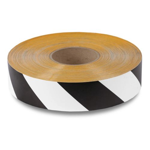 Durable Floor Marking Tape 50mm x 50m WHITE-BLACK