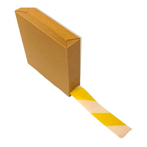 GEToolbox® Floor Marking Tape 100mm x 50m YELLOW-WHITE