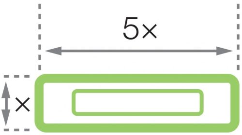GEToolbox® Feliratablak padlójelölő "Mini Cut-out" 100mm FEHÉR