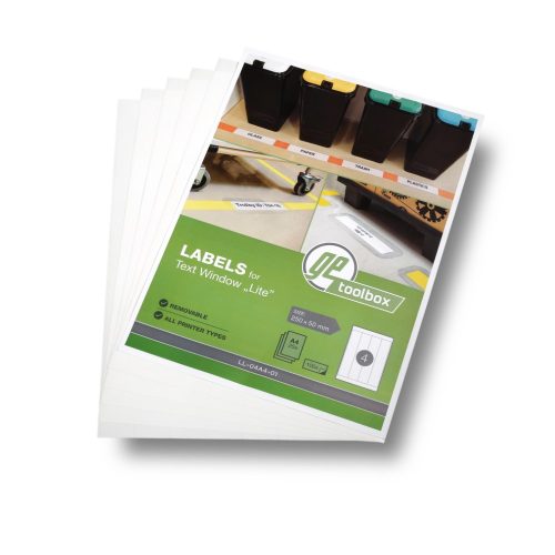 GEToolbox® Címke Feliratablak padlójelölőhoz A4