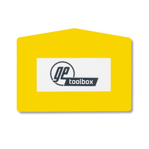 GEToolbox® Feliratablak padlójelölő "Plus Arrow" A5 SÁRGA