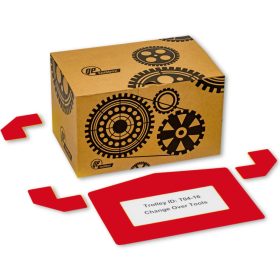   GEToolbox® Feliratablak padlójelölő "Plus Arrow" A4 PIROS