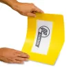 GEToolbox® Text Window Floor marker "Plus Arrow" A4 BLUE