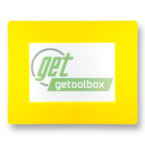 GEToolbox® Text Window Floor marker "Plus" A4 YELLOW