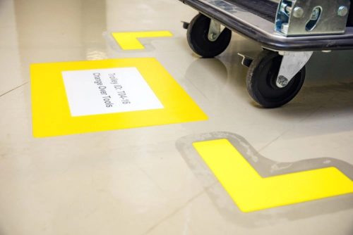 GEToolbox® Text Window Floor marker "Plus" A4 ORANGE