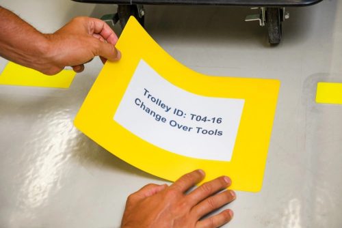 GEToolbox® Text Window Floor marker "Plus" A4 BLACK