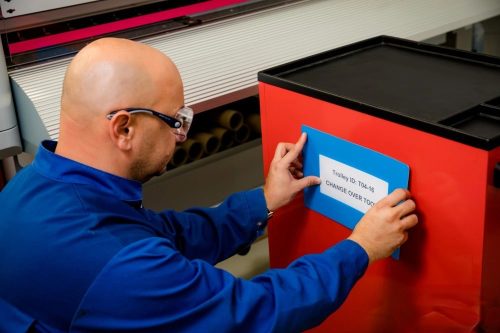 GEToolbox® Text Window Floor marker "Plus" A4 BLACK