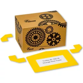   GEToolbox® Text Window Floor marker "Plus Arrow" 1/3 A4 YELLOW