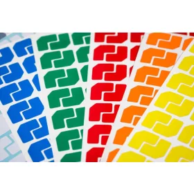 GEToolbox® Asztali tárhely jelölés L-forma 10 mm FEHÉR