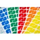GEToolbox® Asztali tárhely jelölés L-forma 15 mm KÉK