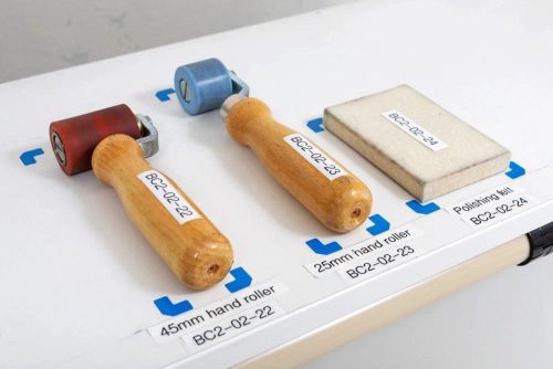 GEToolbox® Asztali tárhely jelölés L-forma 7,5 mm KÉK