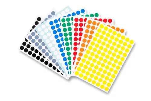 GEToolbox® Asztali tárhely jelölés PONT-forma 10 mm FEHÉR