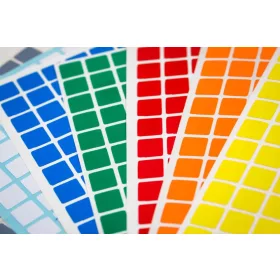   GEToolbox® Asztali tárhely jelölés NÉGYZET-forma 15 mm FEHÉR