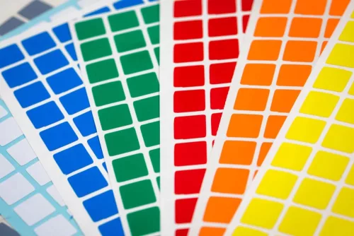 GEToolbox® Asztali tárhely jelölés NÉGYZET-forma 10 mm FEHÉR