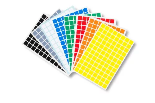 GEToolbox® Asztali tárhely jelölés NÉGYZET-forma 10 mm FEHÉR