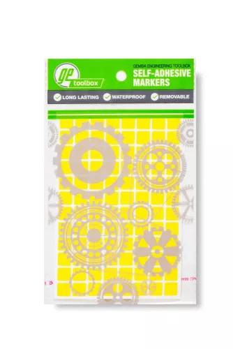 GEToolbox® Asztali tárhely jelölés NÉGYZET-forma 10 mm FEHÉR