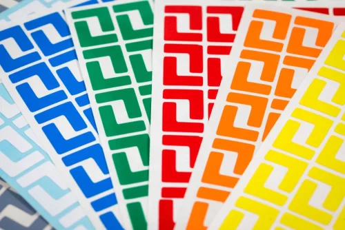 GEToolbox® Asztali tárhely jelölés Hosszú L-forma 7,5 mm FEHÉR