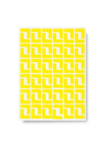 GEToolbox® Asztali tárhely jelölés Hosszú L-forma 7,5 mm FEHÉR