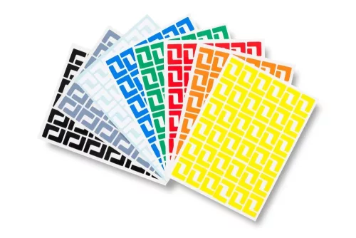 GEToolbox® Asztali tárhely jelölés Hosszú L-forma 7,5 mm FEHÉR