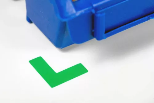 GEToolbox® Asztali tárhely jelölés Hosszú L-forma 7,5 mm FEHÉR