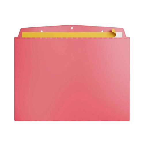 Visual pocket, A4 landscape, self-adhesive, red