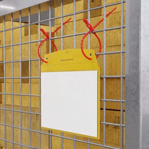 Plastic tie-wrap for visual pockets