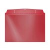 Visual pocket, A5 landscape, with magnetic strip, red