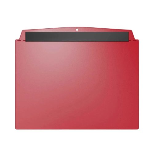 Visual pocket, A5 landscape, with magnetic strip, red