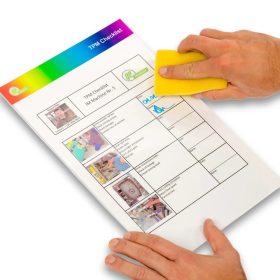   "QUICK CHANGE" Mágneses Dokumentumtartó Törölhető A4 Fekvő FEKETE